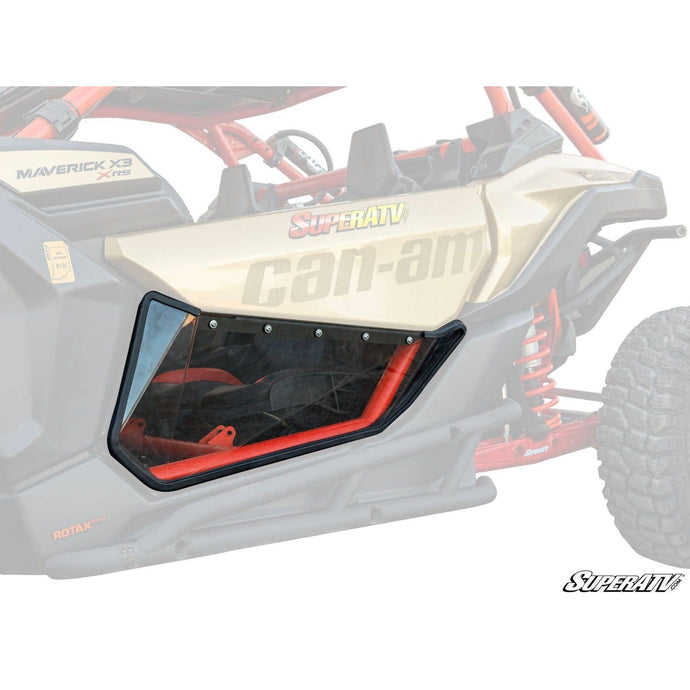 SuperATV Can-Am Maverick X3 Clear Lower Doors DOOR-CA-X3-004-75