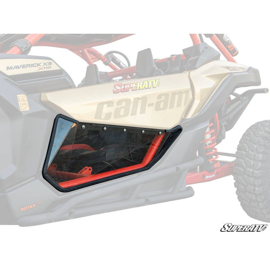 SuperATV Can-Am Maverick X3 Clear Lower Doors DOOR-CA-X3-004-75