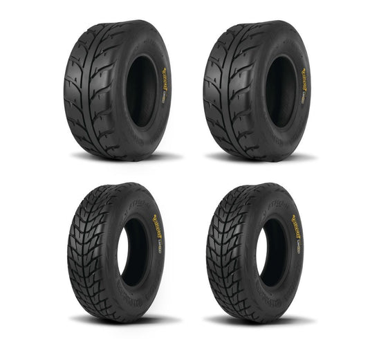 Kenda Set of Two K546/K547 Speed Racer Tires (6 Ply) [25x8-12] And Two (6 Ply) [25x10-12] Tires