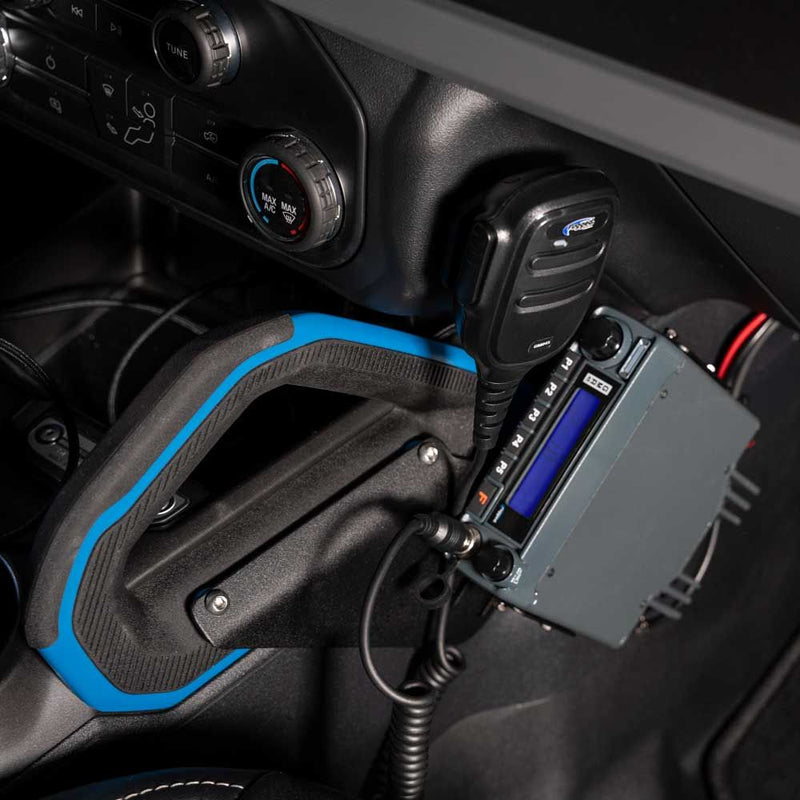 Load image into Gallery viewer, Rugged Radios Ford Bronco Mobile Radio Mount for Center Console Passenger Grab Handle MT-RM-BRONCO
