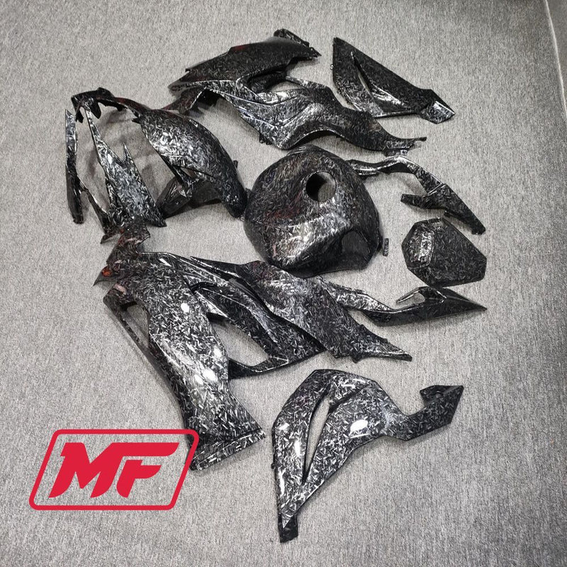 Load image into Gallery viewer, Monster Fairings Full Kit Kawasaki ZX-6R 19-23 Forged Carbon Fiber Style + Windshield + Gas Tank Cover

