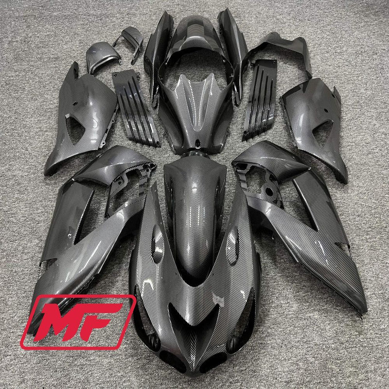 Load image into Gallery viewer, Monster Fairings Full Kit Kawasaki ZX-14R 06-11 Carbon Fiber Style + Windshield + Gas Tank Cover
