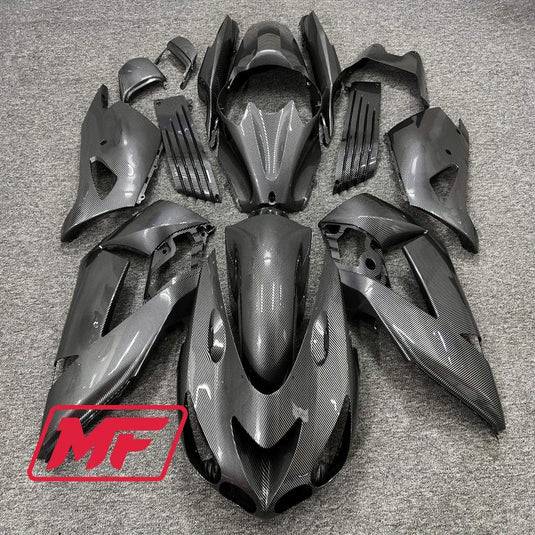 Monster Fairings Full Kit Kawasaki ZX-14R 06-11 Carbon Fiber Style + Windshield + Gas Tank Cover