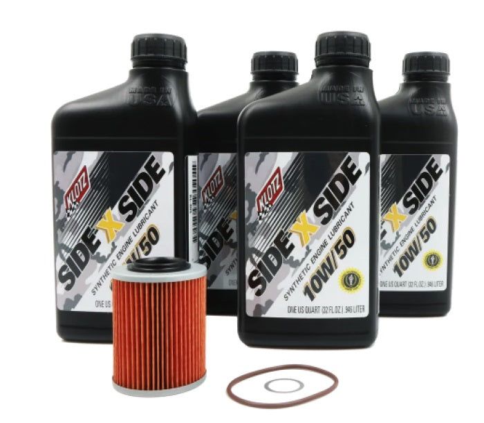 Load image into Gallery viewer, Klotz Synthetic 10W/50 Oil Change Kit with Hiflo Filter For Can-Am Maverick X3 Turbo and Non-Turbo
