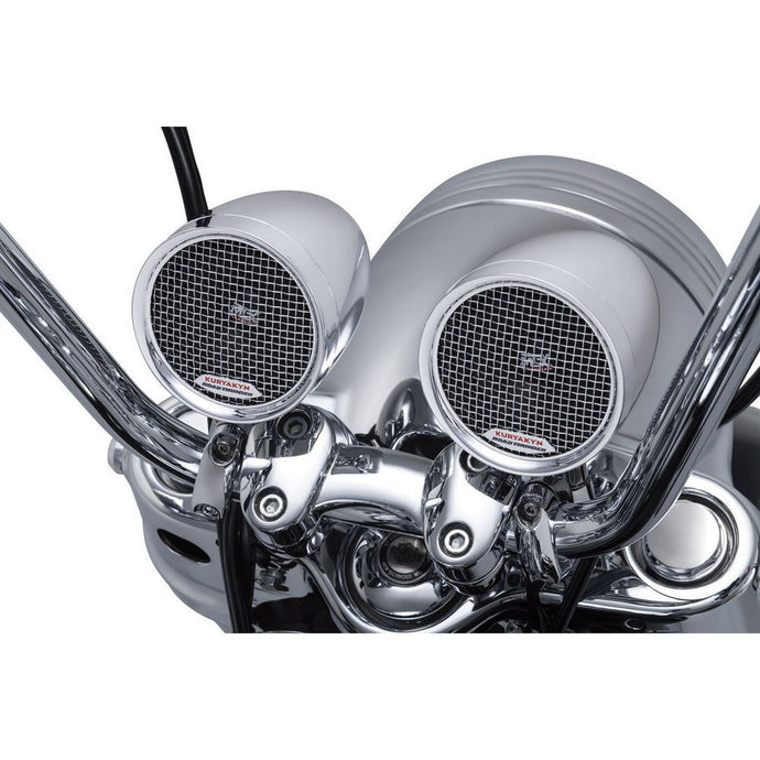 Kuryakyn Chrome Road Thunder Speaker Pods Bluetooth Controller Harley Motorcycle