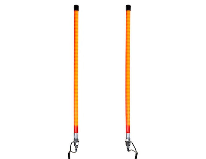 28 Inch Fluorescent Orange Illuminated LED Plow Guides