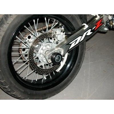 Load image into Gallery viewer, R&amp;G Racing Black Swingarm Protectors For 2005-2010 Suzuki DRZ400 Supermoto
