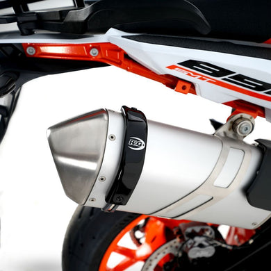 R&G Racing Black Exhaust Protector Scorpion Serket Exhaust For 2011-2012 Aprilia Dorsoduro 1200 SMV