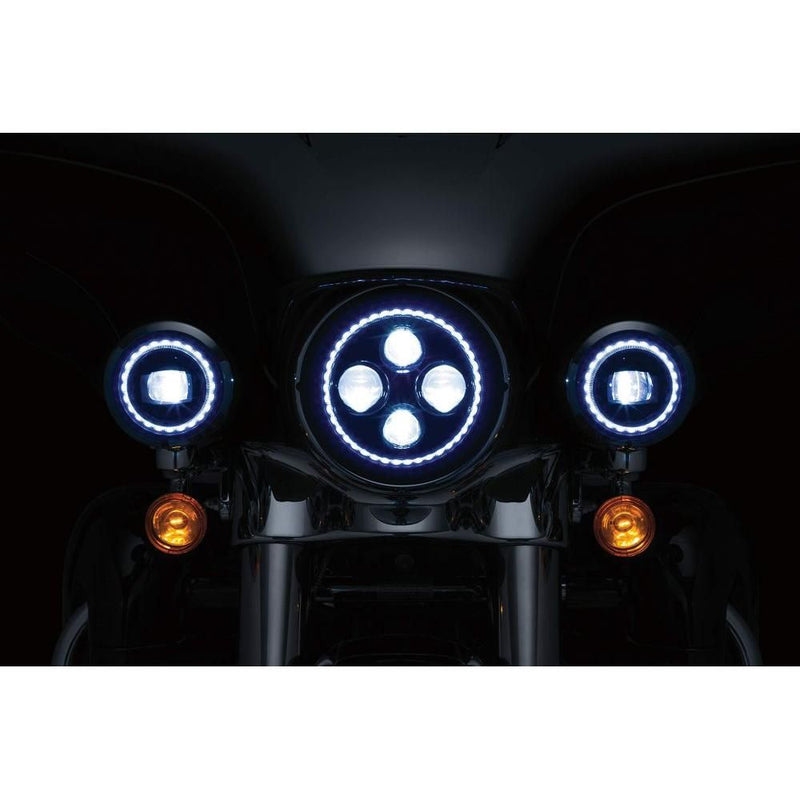 Load image into Gallery viewer, Kuryakyn Orbit Vision 4-1/2&quot; LED Passing Lamps Black
