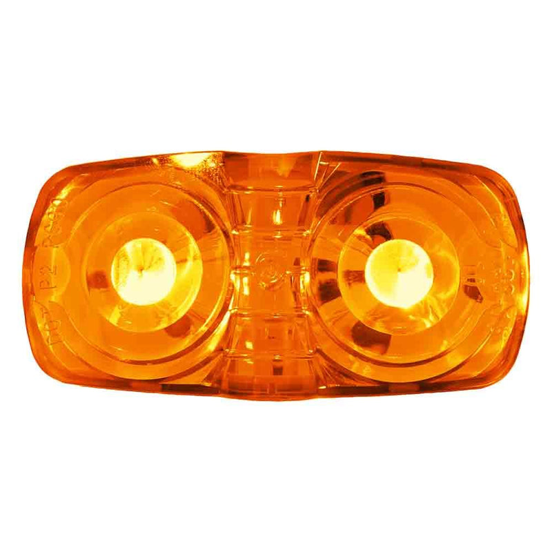 Load image into Gallery viewer, Amber Double Bulls-Eye LED Clearance &amp; Side Marker Light
