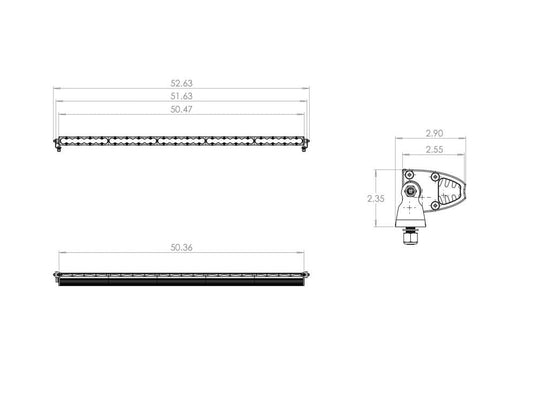 Baja Designs LED Light Bar 50 inch S8 Edition Driving/Combo Pattern Baja Amber Lens Universal 705013