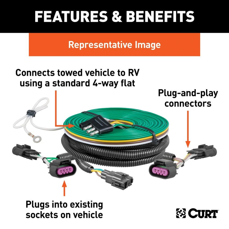 Load image into Gallery viewer, Custom Towed-Vehicle RV Wiring Harness Fits Select Ford Bronco with LED TAIL LIGHTS ONLY

