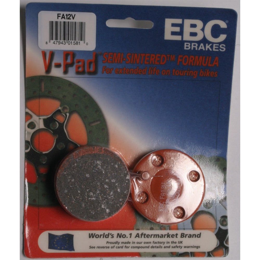 EBC 1 Pair V-Pad Semi-Sintered Touring Brake Pads MPN FA12V
