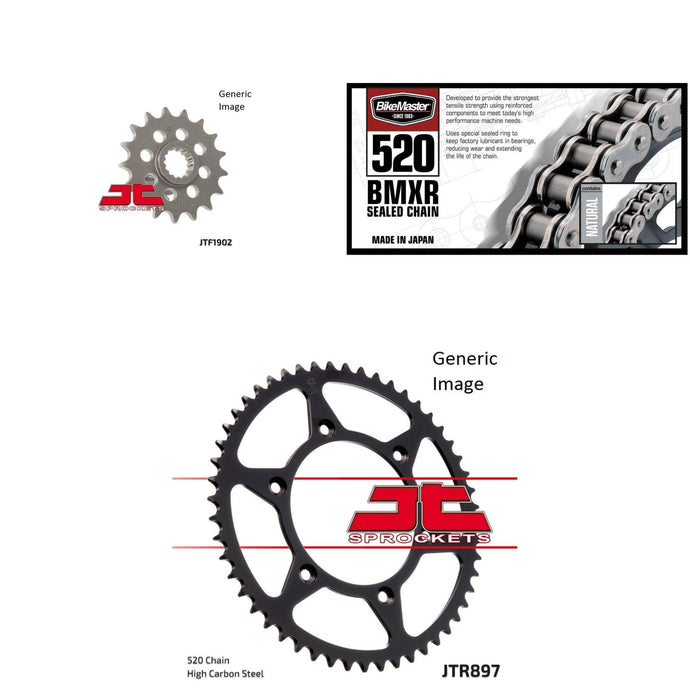 520 BMXR Chain Natural, Front & Rear Sprocket Kit for KTM 690 SMC 2008-2011