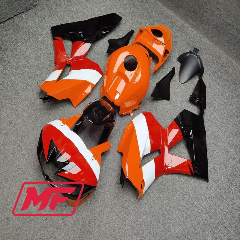 Load image into Gallery viewer, Monster Fairings Full Kit Honda CBR600RR 13-25 Repsol Black Red Orange + Windshield + Gas Tank Cover

