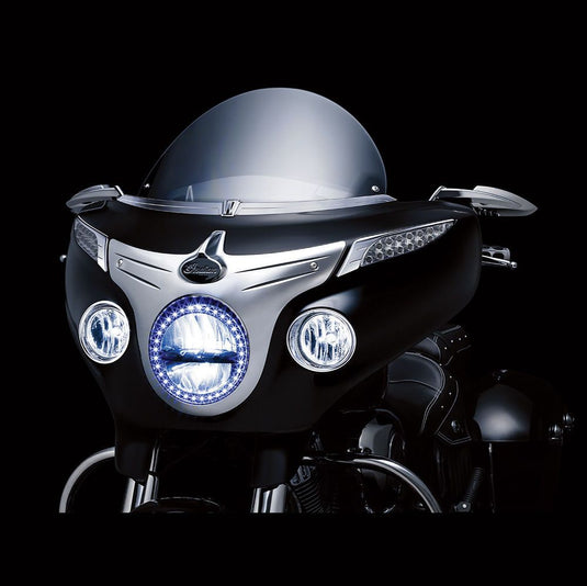 Kuryakyn Chrome Driving Light Bezels Accent Indian Roadmaster Cheiftain 5622