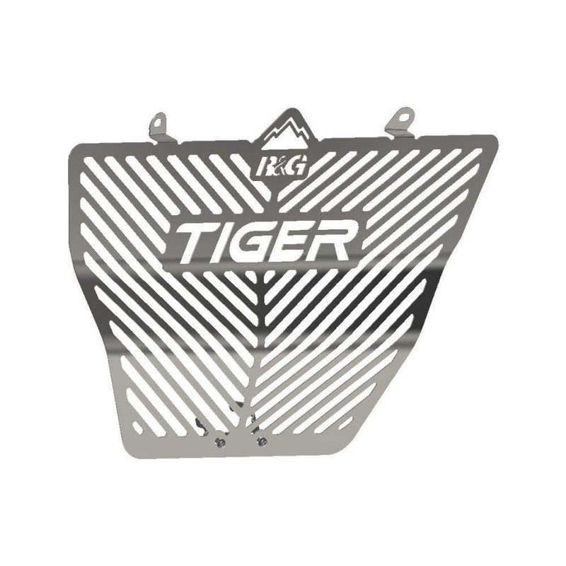 Load image into Gallery viewer, R&amp;G Racing Stainless Steel Downpipe Grill For 2021-2024 Triumph Tiger 850 Sport
