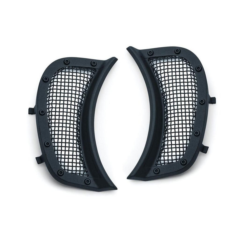 Load image into Gallery viewer, Kuryakyn Black Fairing Side Vent Screen Insert Harley Road Glide 2015-2018
