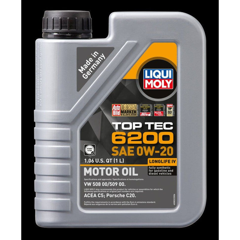 Load image into Gallery viewer, Liqui Moly 1L Top Tec 6200 SAE 0W20 Motor Oil 20236

