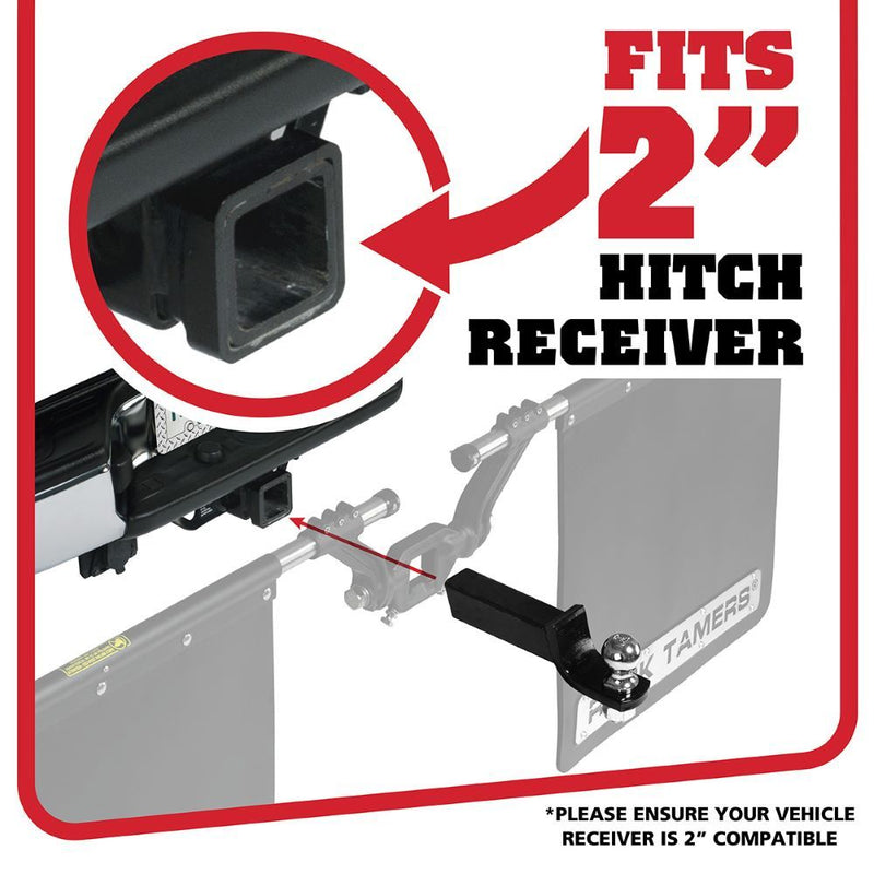 Load image into Gallery viewer, Rock Tamers Mud Flap System for 2 Inch Receiver Ball Mount
