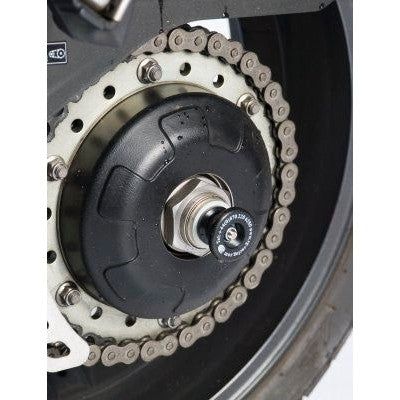 Load image into Gallery viewer, R&amp;G Racing Black Spindle Sliders For 1997-1998 Triumph Daytona T595
