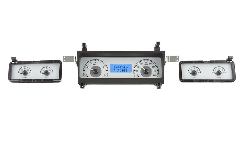 Load image into Gallery viewer, Dakota Digital 1973-1977 Chevrolet Malibu/Monte Carlo/El Camino/GMC Sprint VHX Silver Blue Display Square Gauge Kit VHX-73C-MAL-S-B

