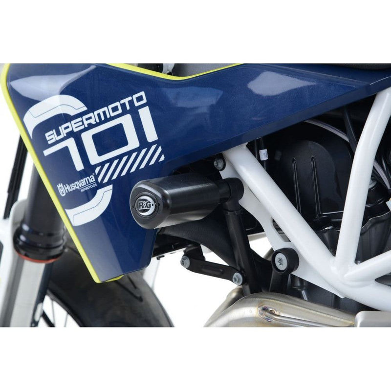 Load image into Gallery viewer, R&amp;G Racing Black Aero Style Crash Protection Bobbins For 2016-2024 Husqvarna 701 Enduro

