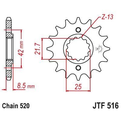 JT Sprockets Front Steel Countershaft Sprocket 15 Tooth 15T 520 Chain For Kawasaki KL250 D2-D22 1984-2005 JTF516.15