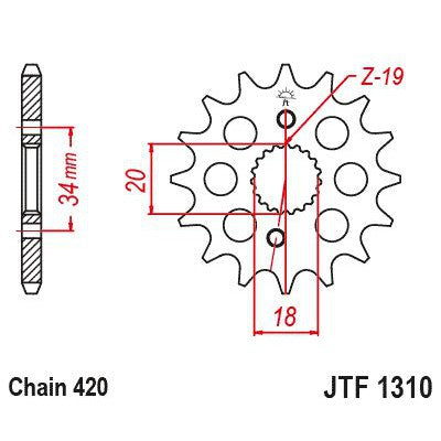 Load image into Gallery viewer, JT Sprockets Front Steel Countershaft Sprocket SC 15 Tooth 15T 420 Chain
