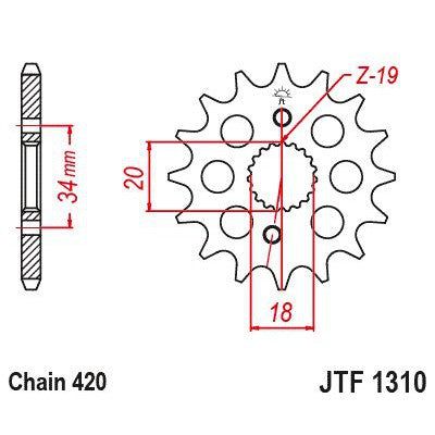 JT Sprockets Front Steel Countershaft Sprocket SC 15 Tooth 15T 420 Chain