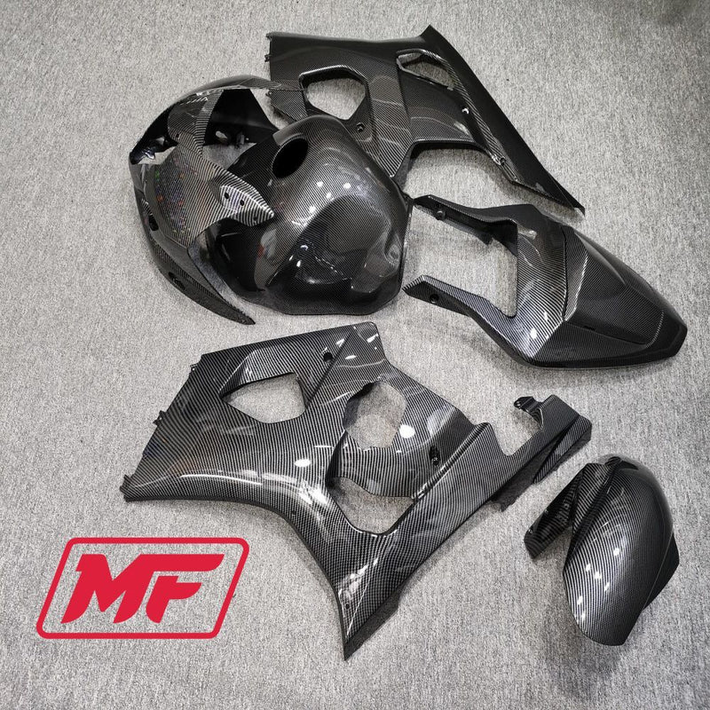 Load image into Gallery viewer, Monster Fairings Full Kit Suzuki GSXR1000 03-04 Carbon Fiber Style + Windshield + Gas Tank Cover
