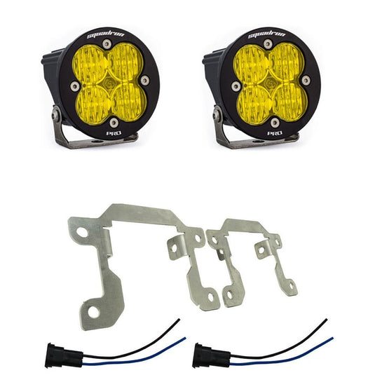 Baja Designs Fog Pocket Light Kit Squadron-R Pro Series Wide Cornering Pattern Baja Amber Lens 447602