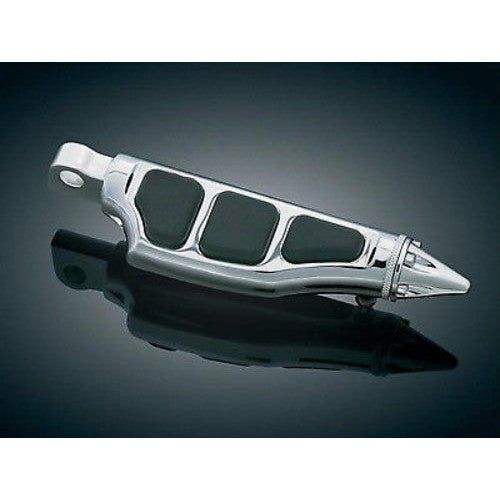 Kuryakyn Chrome Rubber Pointed Stiletto Footpeg Driver Cruise Pegs Pair Harley