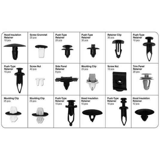 340-Pieces Toyota Trim Clip Assortment