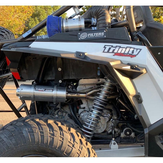 Trinity Racing Stage 5 Stinger Full Exhaust Stainless Steel Big Core Single Muffler