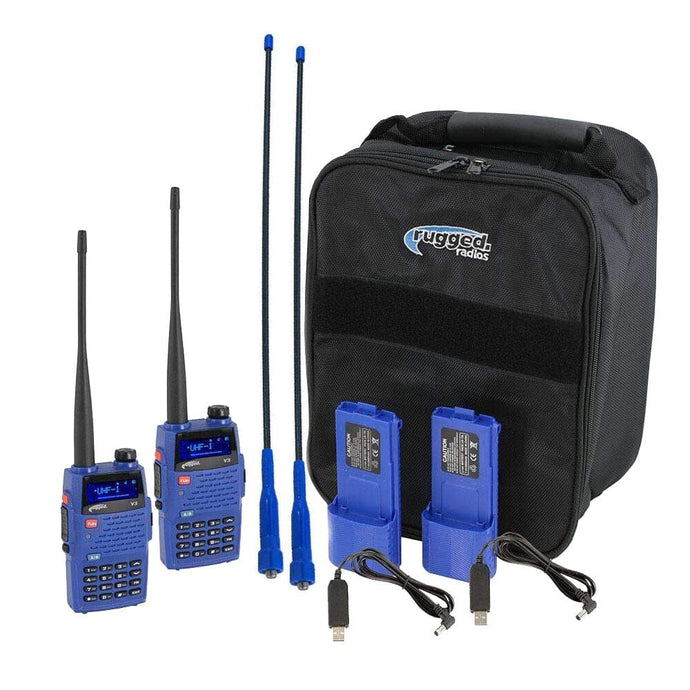 Rugged Radios Ready Pack - With Rugged V3 Handheld Radios - Analog Business Band V3-READY-PACK
