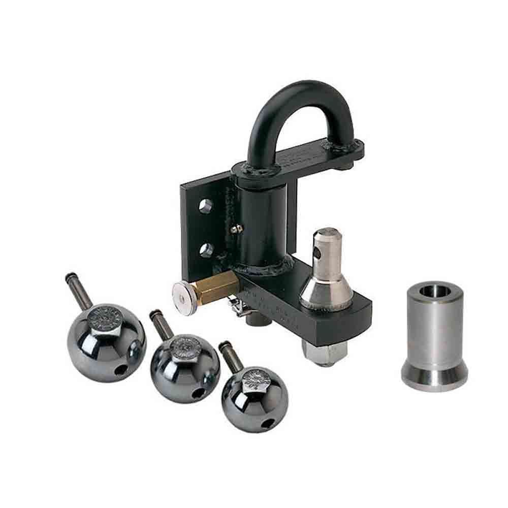 Pintle Hook Combo with 3 Interchangeable Stainless Steel Trailer Hitch Balls