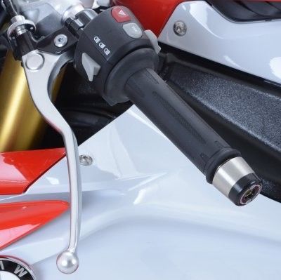 Load image into Gallery viewer, R&amp;G Racing Black Bar End Sliders For 2015-2018 BMW S1000RR
