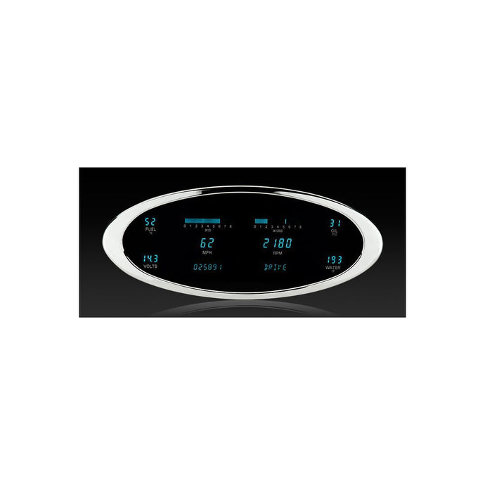 6-Gauge Ion VFD System Chrome - Teal