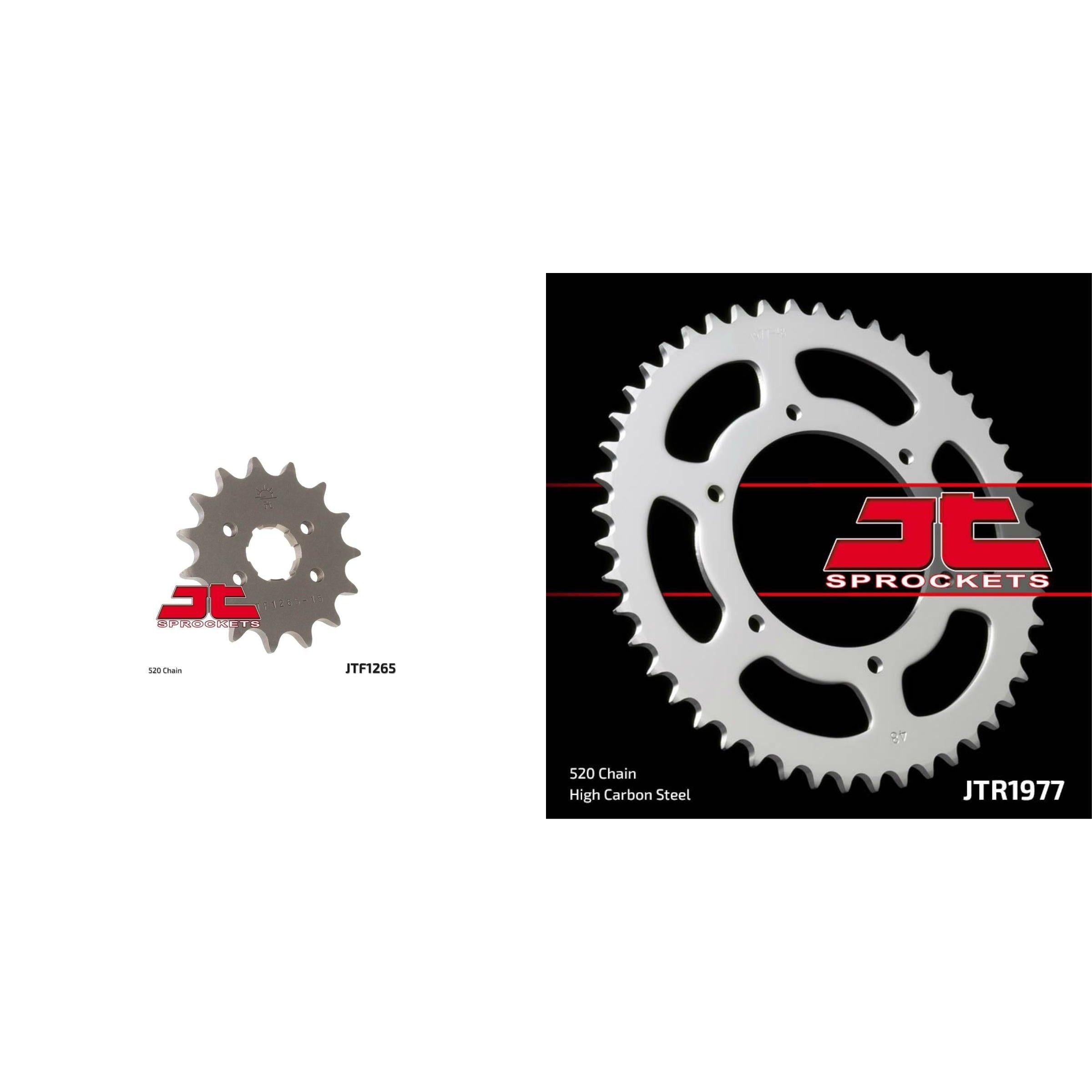 JT SPROCKETS Front and Rear Steel Sprocket Kit for OffRoad HONDA XL250 1972-1976