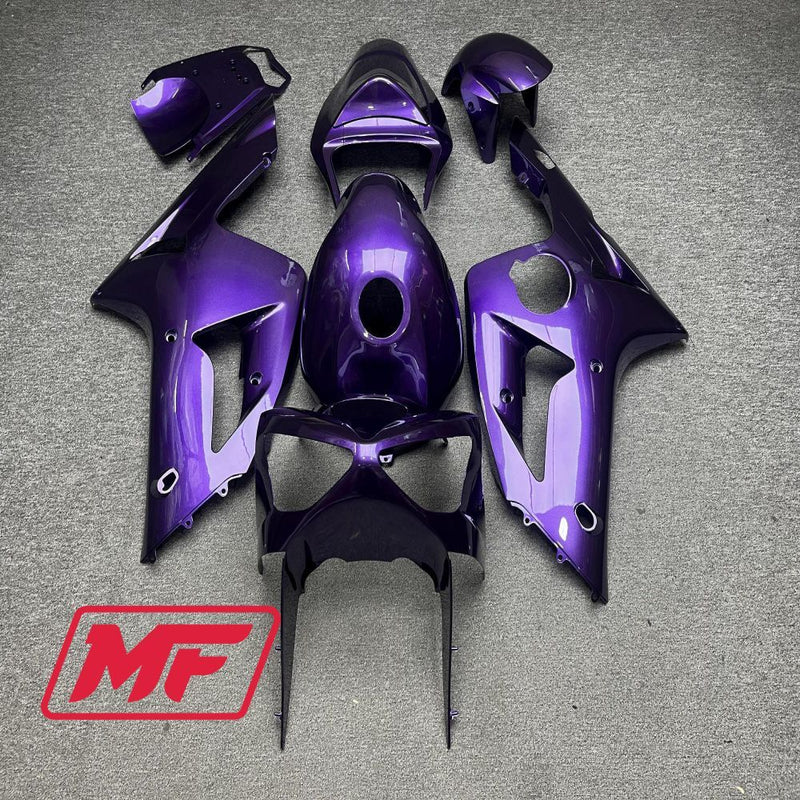 Load image into Gallery viewer, Monster Fairings Full Kit Kawasaki ZX-6R 03-04 Gloss Purple + Windshield + Gas Tank Cover
