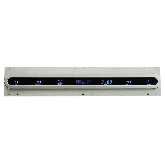 Dakota Digital Dash Universal 6 Gauge Cluster w/ Chrome Oval Bezel VFD3X-1002B-C