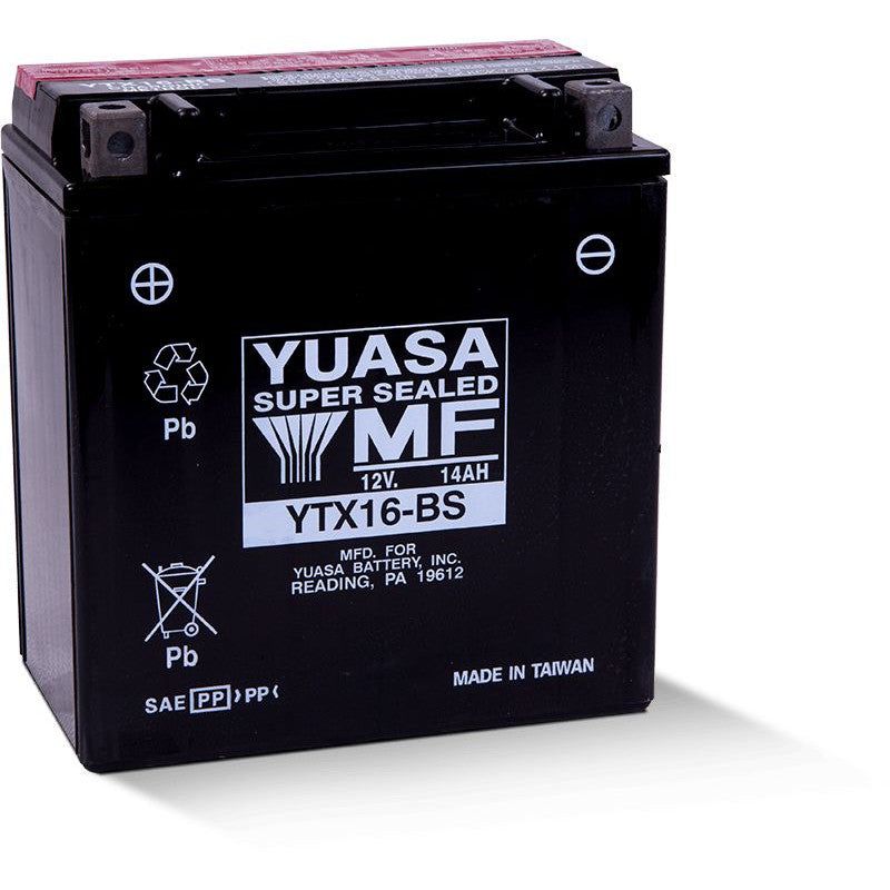 Yuasa Maintenance Free YTX16BS 12 Volt Battery YUAM32X6S