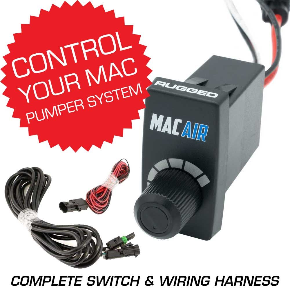 Rugged Radios Rocker Switch Variable Speed Controller (VSC) for MAC Helmet Air Pumper - Complete Switch & Wiring Harness MAC-VSC-RS