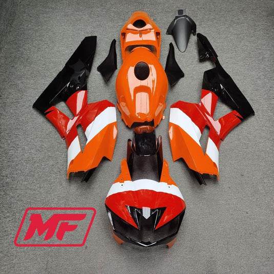 Monster Fairings Full Kit Honda CBR600RR 13-25 Repsol Black Red Orange + Windshield + Gas Tank Cover