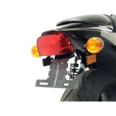 Load image into Gallery viewer, R&amp;G Racing Black Tail Tidy License Plate Holder For 2008-2010 Harley-Davidson Sportster XR 1200
