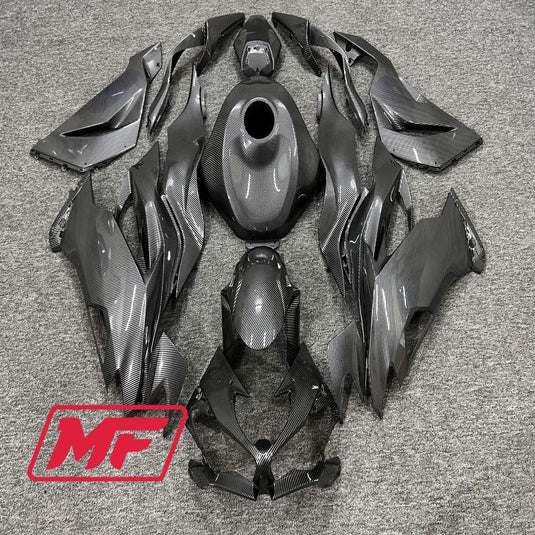 Monster Fairings Full Kit Kawasaki ZX-6R 19-23 Carbon Fiber Style + Windshield + Gas Tank Cover