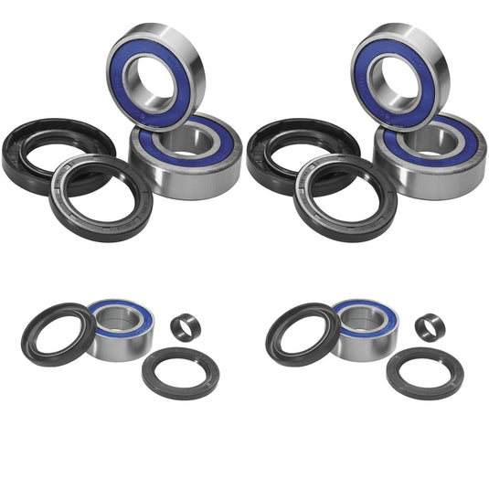 QUADBOSS Front and Rear Wheel Bearing Kits for Honda TRX500 FM IRS 2015-2016