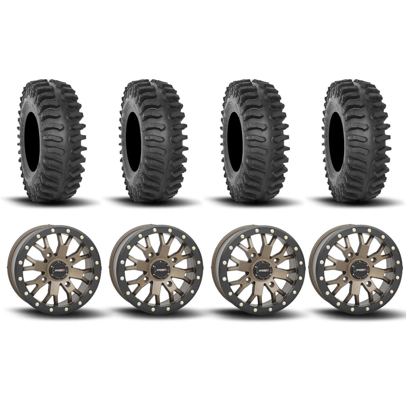 Load image into Gallery viewer, System 3 SB-4 Beadlock Bronze 15" Wheels And XT400 Tires [32x10R-15]
