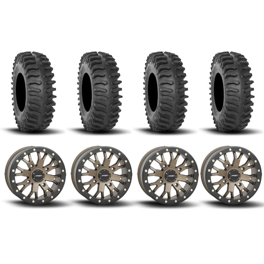 System 3 SB-4 Beadlock Bronze 15" Wheels And XT400 Tires [32x10R-15]